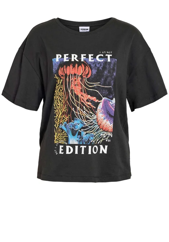 Noisy May Coral Graphic Print T-Shirt, Asphalt Spandex Blend Rayon Blend Denim Blend Noisy May Coral Graphic Print T-Shirt, Asphalt Spandex Blend Rayon Blend Denim Blend