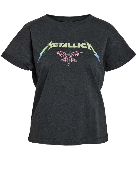 Noisy May Gaby Metallica Graphic Back T-Shirt, Dark Grey Houndstooth Herringbone Solid Noisy May Gaby Metallica Graphic Back T-Shirt, Dark Grey Houndstooth Herringbone Solid
