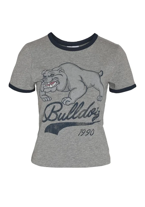Noisy May Katinka College T-Shirt, Light Grey Cashmere Blend Cotton Blend Poly Blend Noisy May Katinka College T-Shirt, Light Grey Cashmere Blend Cotton Blend Poly Blend