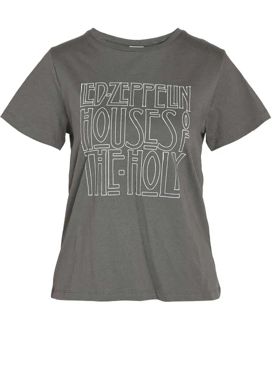 Noisy May Nate Led Zepplin T-Shirt, Grey Fashionable Trendy Casual