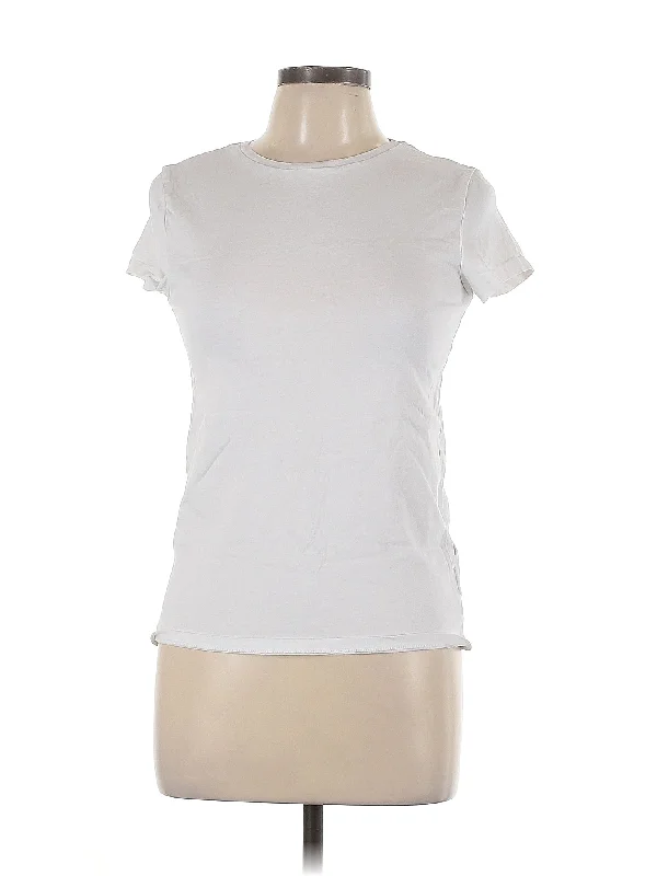 Short Sleeve T Shirt Real Fur Shearling Chenille