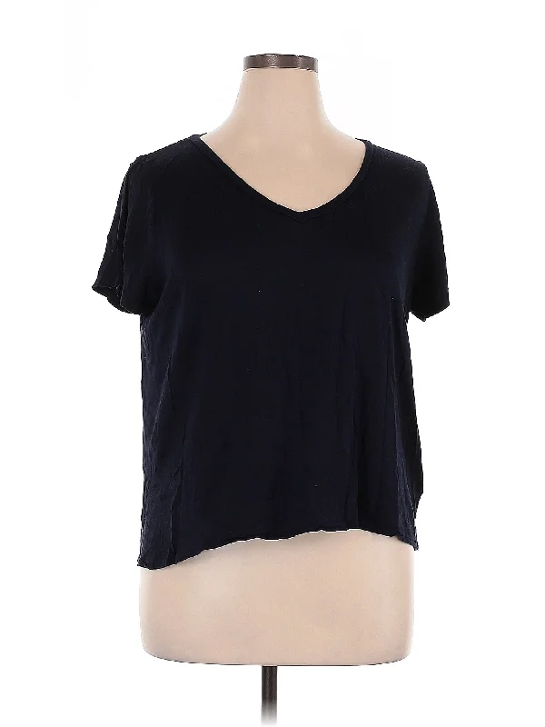 Short Sleeve T Shirt Hooded Caped Shawl Collar