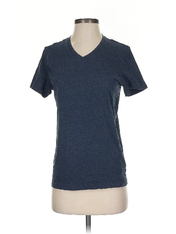 Short Sleeve T Shirt Zippered Front Buttoned Front Snap Front