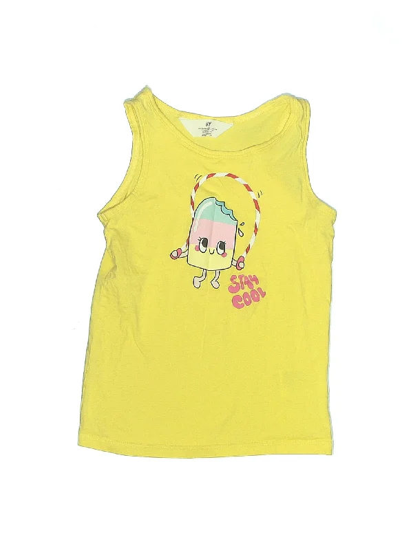 Sleeveless T Shirt Boxy Fit Fitted Loose