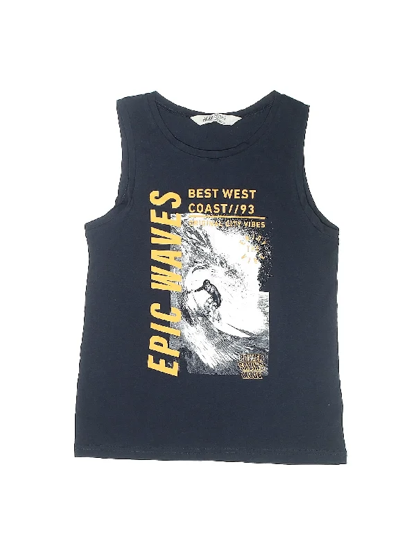 Sleeveless T Shirt Sequined Glittery Shiny