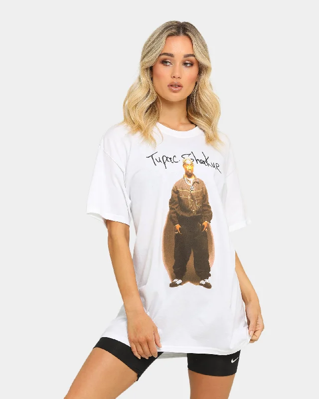 Tupac Icon Short Sleeve T-Shirt White Basic T-Shirt Crew Neck Short Sleeve