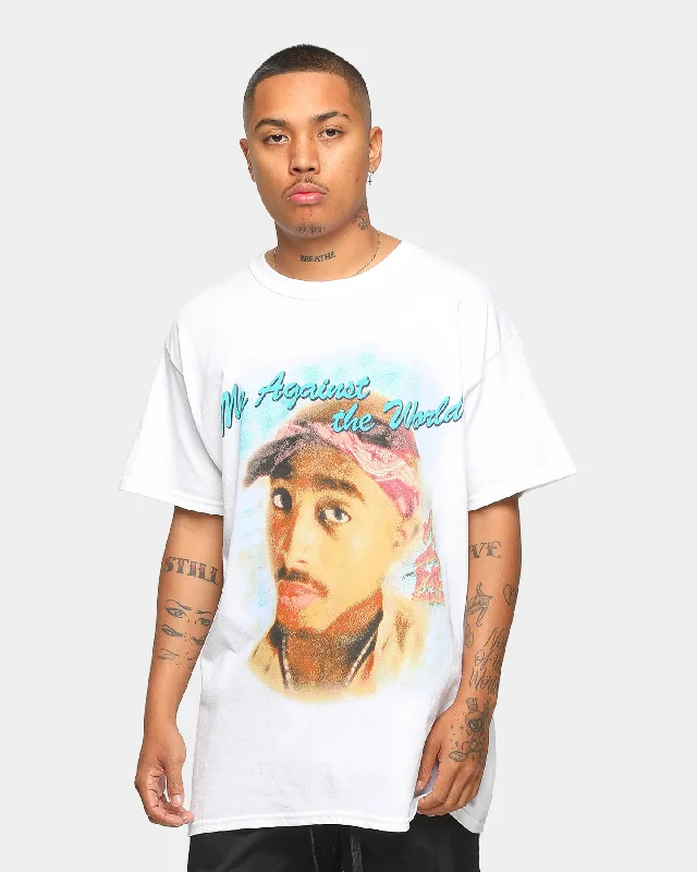 TUPAC Me Against The World Short-Sleeve T-Shirt White Sequined Glittery Shiny