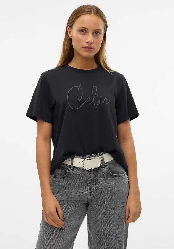 Vero Moda Fea Boxy Graphic T Shirt, Black Elegant Classic Vintage