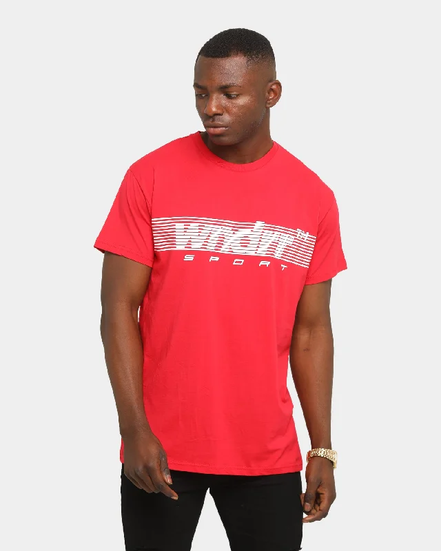 WNDRR Legacy Custom Fit T-Shirt Red Mesh Canvas Denim