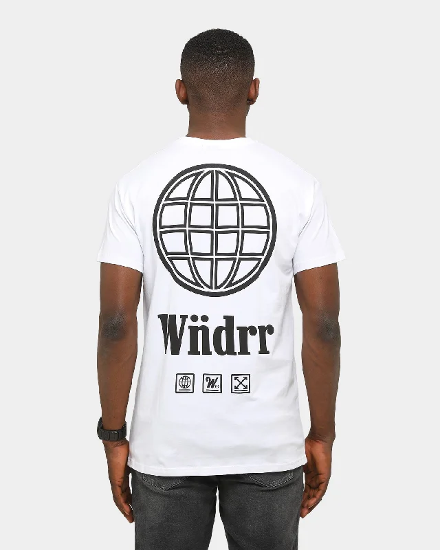 WNDRR Orbit Custom Fit T-Shirt White Ribbed Striped Patterned