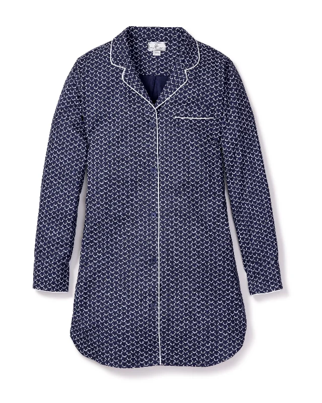 Women's Twill Nightshirt | Nordic Antlers Mesh Blend Leather Blend Suede Blend
