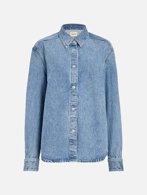 Argo Denim Shirt in Bryce Zippered Front Buttoned Front Snap Front