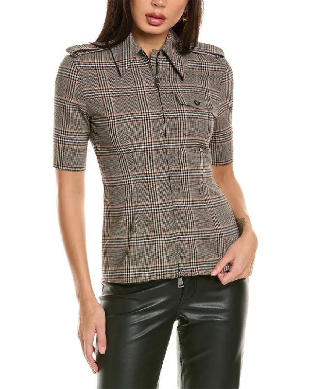 Sportmax Pirania Wool-Blend Shirt Rayon Fabric Velvet Fabric Corduroy Fabric