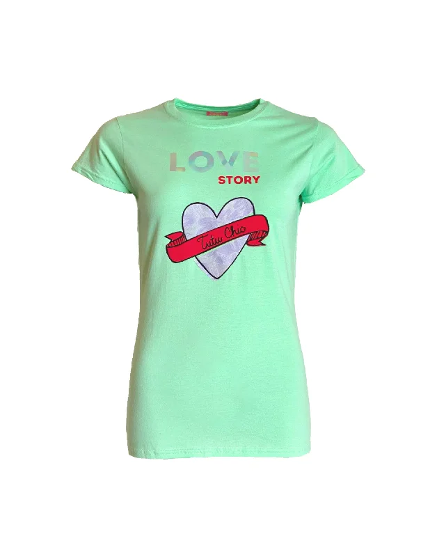 Love Story T-shirt Chenille Blend Fleece Blend Nylon Blend