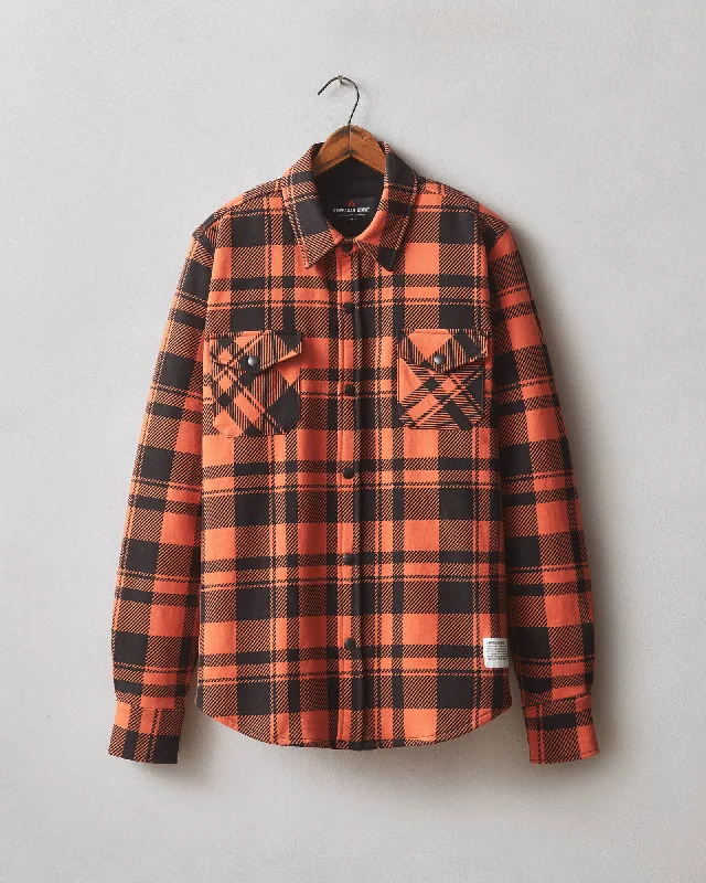 Redwood Fleece Overshirt - Habanero Plaid Graphic Embroidered Appliqued