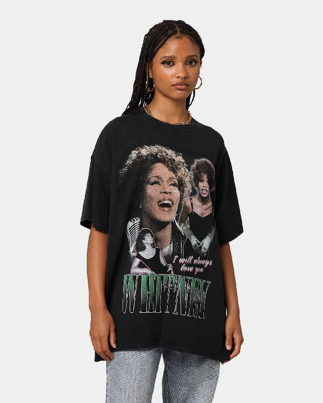 Whitney Houston Always Love You T-Shirt Black Wash Jersey Fabric Tulle Fabric Batik Fabric